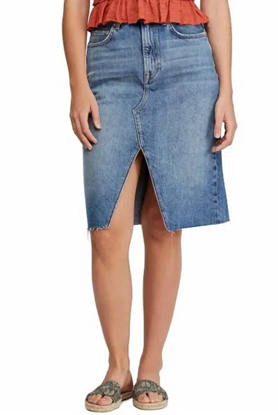 Free People Suzanne Denim Skirt In Indigo In Blue