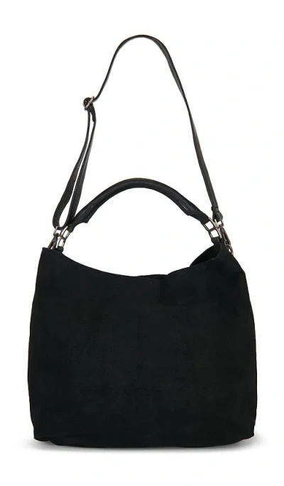 Free People Suzie Suede Slouch Tote In Black