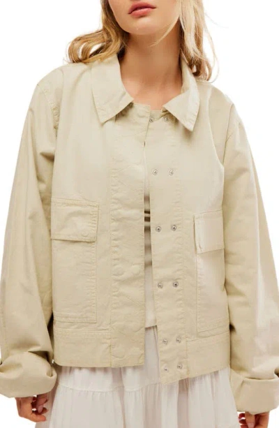 Free People Women's Suzy Cotton-blend Jacket In Spring Linen