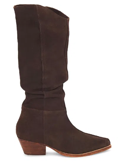 Free People Sway Low Slouch Boots In Brown