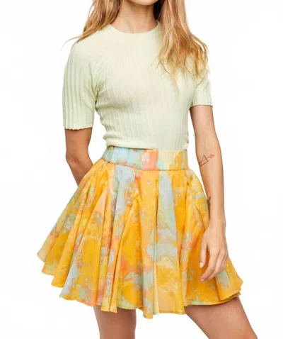 Free People Sway My Way Skirt In Light Combo In Yellow
