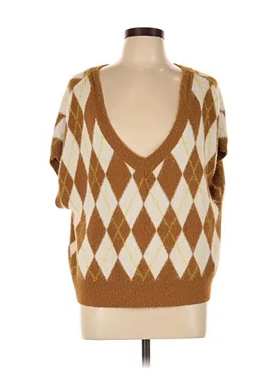 Pre-owned Free People Sweater Vest In Brown