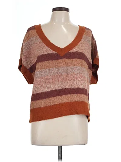 Pre-owned Free People Sweater Vest In Brown