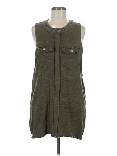 Pre-owned Free People Sweater Vest In Green