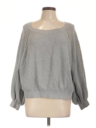 Pre-owned Free People Sweatshirt In Gray
