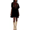 Free People Sweet Echoes Floral Velvet Burnout Shift Minidress In Twilight Combo