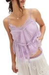 Free People Sweet Escape Lace Camisole In Purple