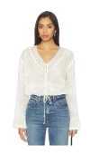 Free People Sweet Love Blouse In White