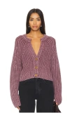 Free People Sweet Nothing Cotton Cardigan In Mauve