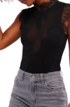 Free People Sweet Nothings Bodysuit In Black In Black