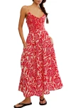 Free People Sweet Nothings Floral Print Sleeveless Maxi Sundress In Gardenia Combo