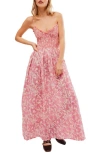 Free People Sweet Nothings Floral Print Sleeveless Maxi Sundress In Pink Combo