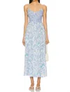 Free People Sweet Nothings Floral Print Sleeveless Maxi Sundress In Blue