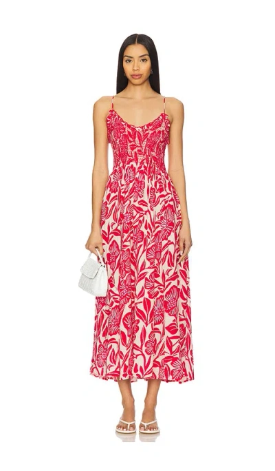 Free People Sweet Nothings Midi Dress In Red