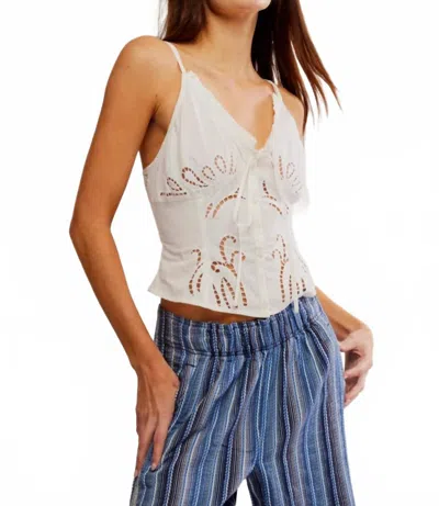 Free People Sweet Sammi Eyelet Tank In Lucent White
