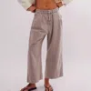 Free People Sweet Talk Chino Pants In Phantom In Brown
