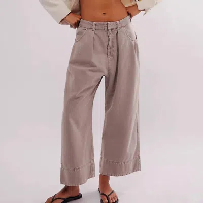 Free People Sweet Talk Chino Pants In Phantom In Brown