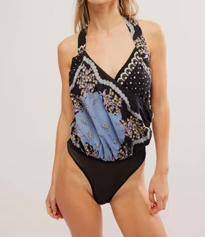 Free People Sweet Thing Bodysuit In Granite Combo In Multi