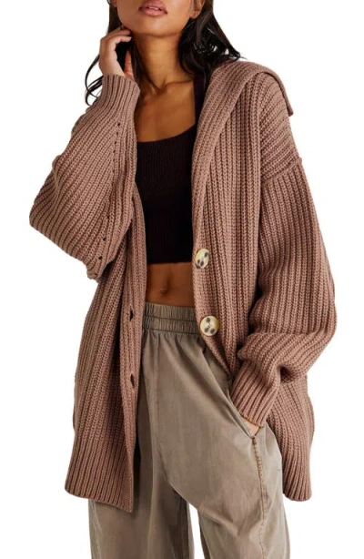 Free People Swim Too Deep Cardigan In Brown