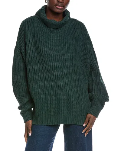 Free People Swim Too Deep Turtleneck Sweater In Green