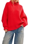 Free People Swim Too Deep Turtleneck Sweater In Heart Eyes