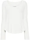 Free People Swinging Cable Cuff Sweater In Ivory Combo In White