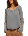 FREE PEOPLE SWINGING CABLE CUFFED SWEATER