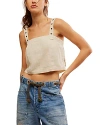 Free People Syd Grommet Tank In Wet Plaster