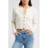 Free People Sydney Boxy Crop Cardigan In White
