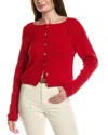 Free People Sydney Shrunken Cardi In Atlas Red