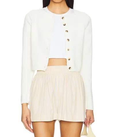 Free People Sydney Shrunken Cardigan In White