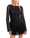 Free People Tabby Lace Midi Dress In Black