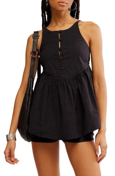 Free People Tabea Babydoll Tank & Shorts In Black