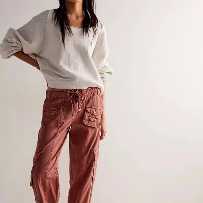 Free People Tahiti Cargo Pants In Auburn In Red