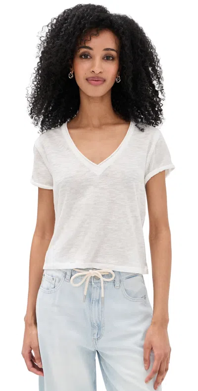 Free People Take 2 Tee Clean Ivory In Black