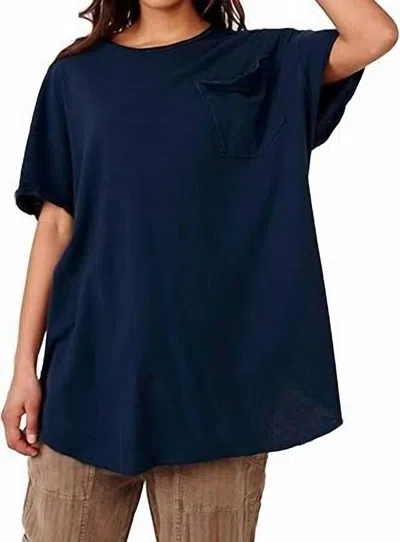 Free People Take It Easy Tee In Obsidian In Black