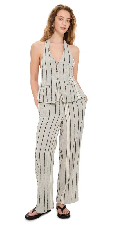 FREE PEOPLE TAKE ME TO PARIS STRIPED TWO PIECE SET ROCKY STRIPE