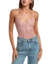 Free People Take My Number Bodysuit In Pink