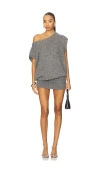 Free People Talia Sweater Mini Dress In Gray