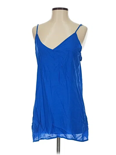 Pre-owned Free People Tank Top Blue Halter Neckline Tops
