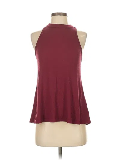 Pre-owned Free People Tank Top Burgundy Halter Neckline Tops