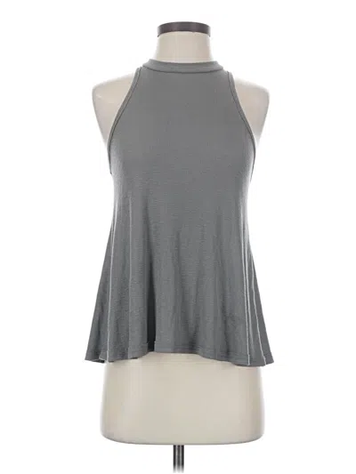 Pre-owned Free People Tank Top Gray Halter Neckline Tops
