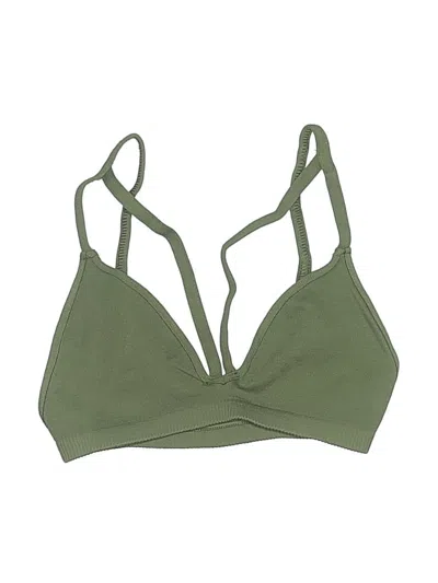 Free People Tank Top Green Plunge Neckline Tops