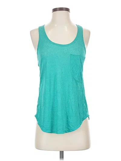 Pre-owned Free People Tank Top Teal Halter Neckline Tops