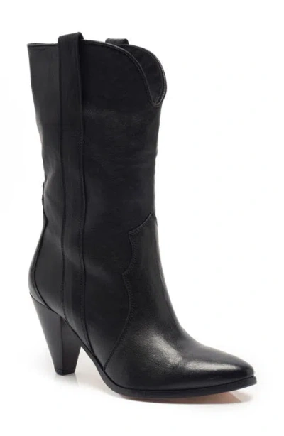 Free People Taper Heel Western Boot In Black