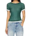 Free People Tasha Short Sleeve Tee In Icy Lake Combo In Multi
