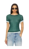 Free People Tasha Short Sleeve Tee In Icy Lake Combo In Multi