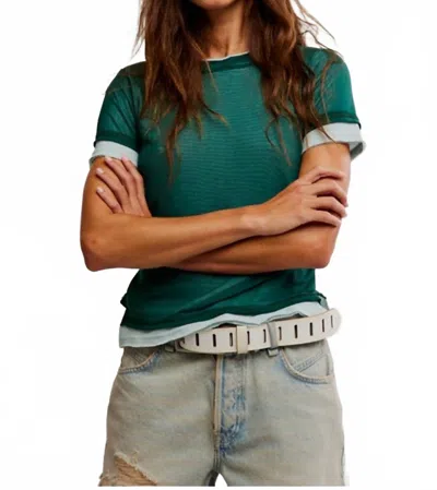 Free People Tasha Tee In Botanical Green