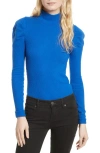 Free People Tattooed Heart Puff Sleeve Top In Blue