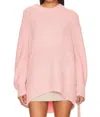 FREE PEOPLE TEDDY SWEATER TUNIC IN PALE ROSETTE